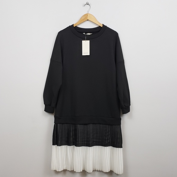 dress with pleated skirt zara